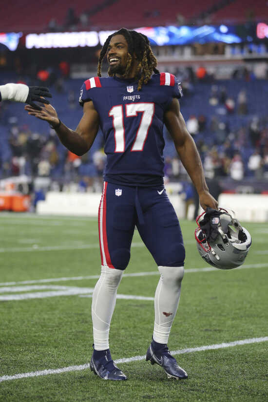 New England Patriots wide receiver Kristian Wilkerson catches a