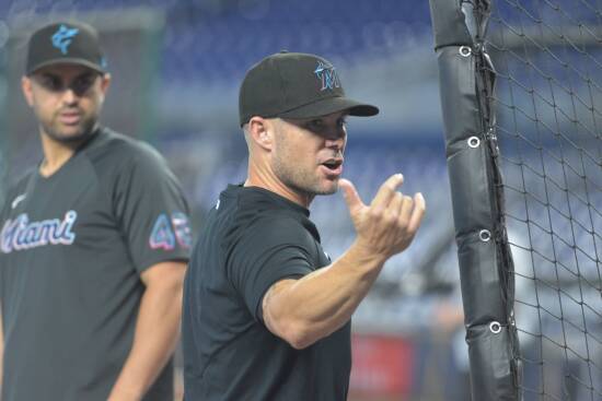 Miami Marlins manager Skip Schumaker's staff nearly complete